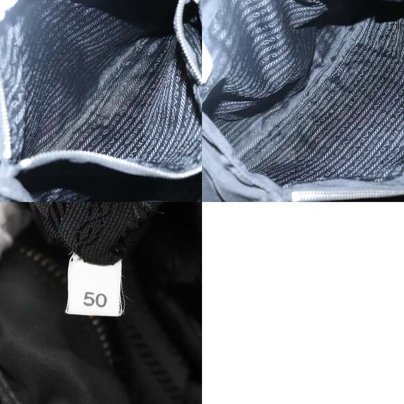 PRADA Tote Bag Nylon Black Silver - Picture 13 of 13